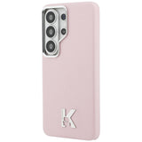 Husa pentru Samsung Galaxy S26 Ultra, Karl Lagerfeld Wrapped Grained Piele cu K Head Logo MagSafe (KLHMS26L5PGFKHGP), roz