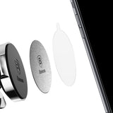 Suport auto Baseus (2 pack) Placa metalica (Acdr-A0S), cu PU Piele si Set fier, negru;argintiu