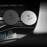 Suport auto Baseus (2 pack) Placa metalica (Acdr-A0S), cu PU Piele si Set fier, negru;argintiu