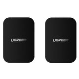 Suport auto UGREEN (2 pack) Placa metalica LP123 (50869), Rectangular Shape, cu Double-Sided Adhesive Tape, 3M, Thin, negru