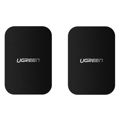 Suport auto UGREEN (2 pack) Placa metalica LP123 (50869), Rectangular Shape, cu Double-Sided Adhesive Tape, 3M, Thin, negru