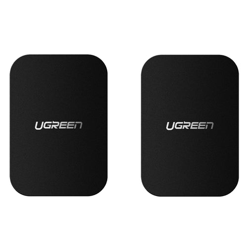 Suport auto UGREEN (2 pack) Placa metalica LP123 (50869), Rectangular Shape, cu Double-Sided Adhesive Tape, 3M, Thin, negru