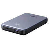 Baterie externa UGREEN PB507 (75131B), Incarcare rapida, Afisaj digital, USB, Type-C, 22.5W, 10000mAh, gri