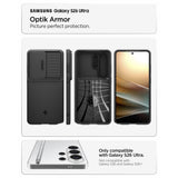 Husa pentru Samsung Galaxy S26 Ultra, Spigen Optik Armor (ACS10687), negru