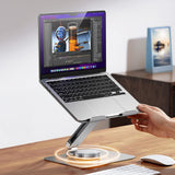 UGREEN Laptop Holder LP592 (90849), reglabil, 360 Rotation, Aluminum, Ergonomic Design, Up to 17.3, Argintiu