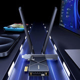 UGREEN Expansion Card Wi-Fi 7 BE6500 (55204), pentru Windows 11, Bluetooth 5.4, 6dBi Antenna, MLO, 6G Tri Band, Negru