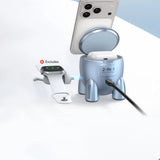 Incarcator wireless UGREEN W713 (65300), 2in1, Qi2, pentru iPhone, AirPods, Incarcare rapida, 25W, albastru