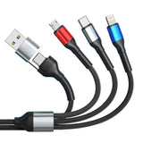 Cablu 3mk de date Hyper N-Series 6in1, USB-C/USB Male, USB-C Female to USB-C, Lightning, Micro, 18W, 9V/2A, 1.2m, negru