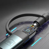 Cablu 3mk de date Hyper N-Series 6in1, USB-C/USB Male, USB-C Female to USB-C, Lightning, Micro, 18W, 9V/2A, 1.2m, negru