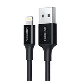 Cablu UGREEN de date (80823), USB to Lightning MFi, 2.4A, 2m, negru
