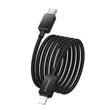 Cablu Borofone de date Placer Series (BX120), Type-C to Lightning, Aliaj aluminiu Shell, Nylon Braided Cable, 27W, 1m, negru