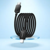 Cablu Borofone de date Placer Series (BX120), Type-C to Lightning, Aliaj aluminiu Shell, Nylon Braided Cable, 27W, 1m, negru