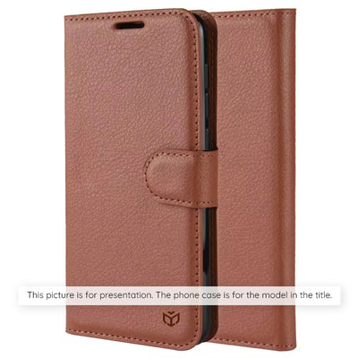 Husă pentru Samsung Galaxy S25 FE / S26 FE, Techsuit Leather Folio, Maro