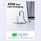 Incarcator retea UGREEN X524 (65055), cu Type-C Cable Included, USB-C, GaN, Incarcare rapida, 45W, alb