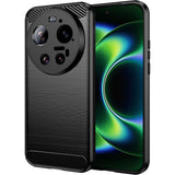 Husa pentru Xiaomi 17 Ultra, Techsuit Carbon Silicone, albastru