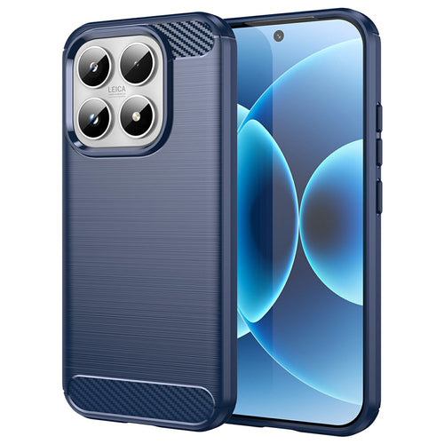 Husa pentru Xiaomi 17, Techsuit Carbon Silicone, albastru