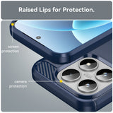 Husa pentru Xiaomi 17, Techsuit Carbon Silicone, albastru