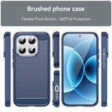 Husa pentru Xiaomi 17, Techsuit Carbon Silicone, albastru