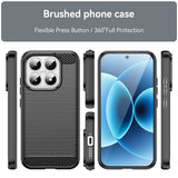 Husa pentru Xiaomi 17, Techsuit Carbon Silicone, albastru