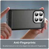 Husa pentru Xiaomi 17, Techsuit Carbon Silicone, albastru