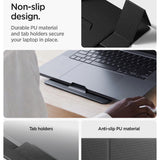 Spigen Slim Fold Laptop Stand LD201-S8 (AMP11117), pliabil, Slim, Stable, Anti-Slip, Non Adhesive, Up to 16, Negru
