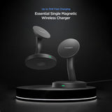 Incarcator wireless Spigen Incarcator Wireless Essential EF151MS (ACH10441), MagSafe, Fast Charge, 15W, negru