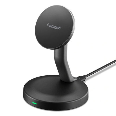 Incarcator wireless Spigen Incarcator Wireless Essential EF151MS (ACH10441), MagSafe, Fast Charge, 15W, negru