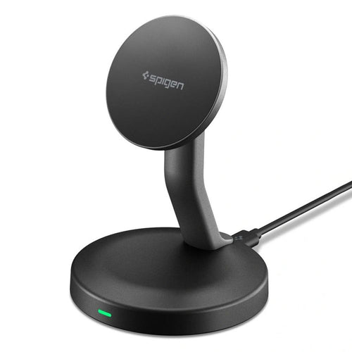 Incarcator wireless Spigen Incarcator Wireless Essential EF151MS (ACH10441), MagSafe, Fast Charge, 15W, negru