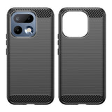 Husa pentru Realme 16 Pro, Techsuit Carbon Silicone, negru