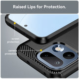 Husa pentru Realme 16 Pro, Techsuit Carbon Silicone, negru