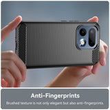 Husa pentru Realme 16 Pro, Techsuit Carbon Silicone, negru