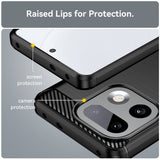 Husa pentru Realme 16 Pro+, Techsuit Carbon Silicone, negru