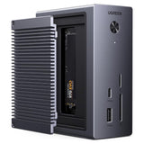 Hub USB UGREEN 10in1 Docking station CM923 (55735), 3x Type-C, 3x USB, SD/TF, RJ45, M.2 NVMe, HDMI, PD100W, 4K@60Hz, 10Gbps, gri