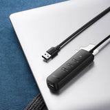 Hub USB UGREEN Connection Hub CM416 (10915), USB 3.0 to 4x USB, Type-C 5Gbps, 0.25m, negru