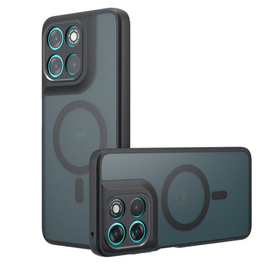 Husa pentru Motorola Moto G77, Techsuit PureFrost MagSafe, negru frost