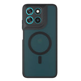 Husa pentru Motorola Moto G77, Techsuit PureFrost MagSafe, negru frost