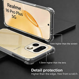 Husa pentru Realme 16 Pro+, Techsuit Shockproof Clear Silicone, transparenta
