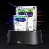 UGREEN Hard Drive Enclosure Dual-Bay CM198 (50857), SATA III, USB3.0, 6Gbps, Up to 24TB, Negru