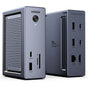 Hub USB UGREEN 10in1 Docking station CM923 (55735), 3x Type-C, 3x USB, SD/TF, RJ45, M.2 NVMe, HDMI, PD100W, 4K@60Hz, 10Gbps, gri