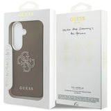 Husa pentru Samsung Galaxy S26, Guess Grained Big 4G Metal Logo (GUHCS26S5PS4RGGW), maro