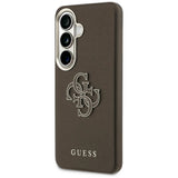 Husa pentru Samsung Galaxy S26 Plus, Guess Grained Big 4G Metal Logo (GUHCS26M5PS4RGGW), maro