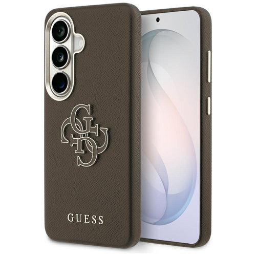 Husa pentru Samsung Galaxy S26 Plus, Guess Grained Big 4G Metal Logo (GUHCS26M5PS4RGGW), maro