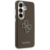 Husa pentru Samsung Galaxy S26 Plus, Guess Grained Big 4G Metal Logo (GUHCS26M5PS4RGGW), maro