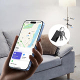 Dispozitiv anti-pierdere UGREEN (2 pack) Smart Finder Slim CM920 (75120A), GPS Tracker pentru iOS, Apple Find My, Bluetooth, Wireless Charging, negru