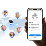 Dispozitiv anti-pierdere UGREEN Smart Finder Slim CM921 (75121), GPS Tracker pentru iOS, Apple Find My, Bluetooth, Wireless Charging, 80mAh, negru