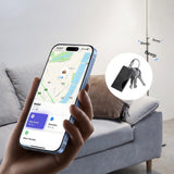Dispozitiv anti-pierdere UGREEN Smart Finder Slim CM921 (75121), GPS Tracker pentru iOS, Apple Find My, Bluetooth, Wireless Charging, 80mAh, negru