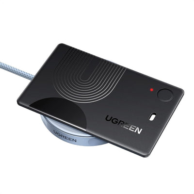 Dispozitiv anti-pierdere UGREEN Smart Finder Slim CM921 (75121), GPS Tracker pentru iOS, Apple Find My, Bluetooth, Wireless Charging, 80mAh, negru