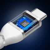 Cablu Spigen de date Essential EB10010CCA (ACA11102), Incarcare rapida, Type-C to Type-C, Nylon Cable, 100W, 480Mbps, 1m, alb