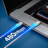 Cablu Spigen de date Essential EB10010CCA (ACA11102), Incarcare rapida, Type-C to Type-C, Nylon Cable, 100W, 480Mbps, 1m, alb