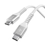 Cablu Spigen de date Essential EB10010CCA (ACA11102), Incarcare rapida, Type-C to Type-C, Nylon Cable, 100W, 480Mbps, 1m, alb